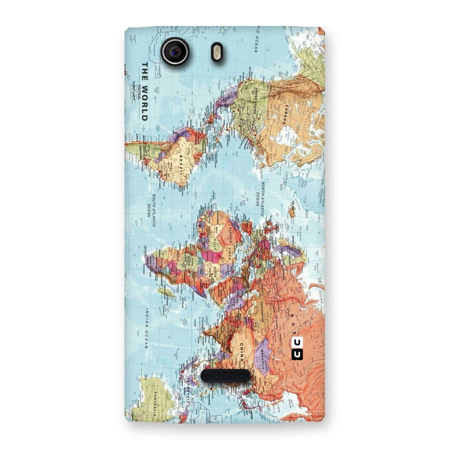 Lets Travel The World Back Case for Canvas Nitro 2 E311
