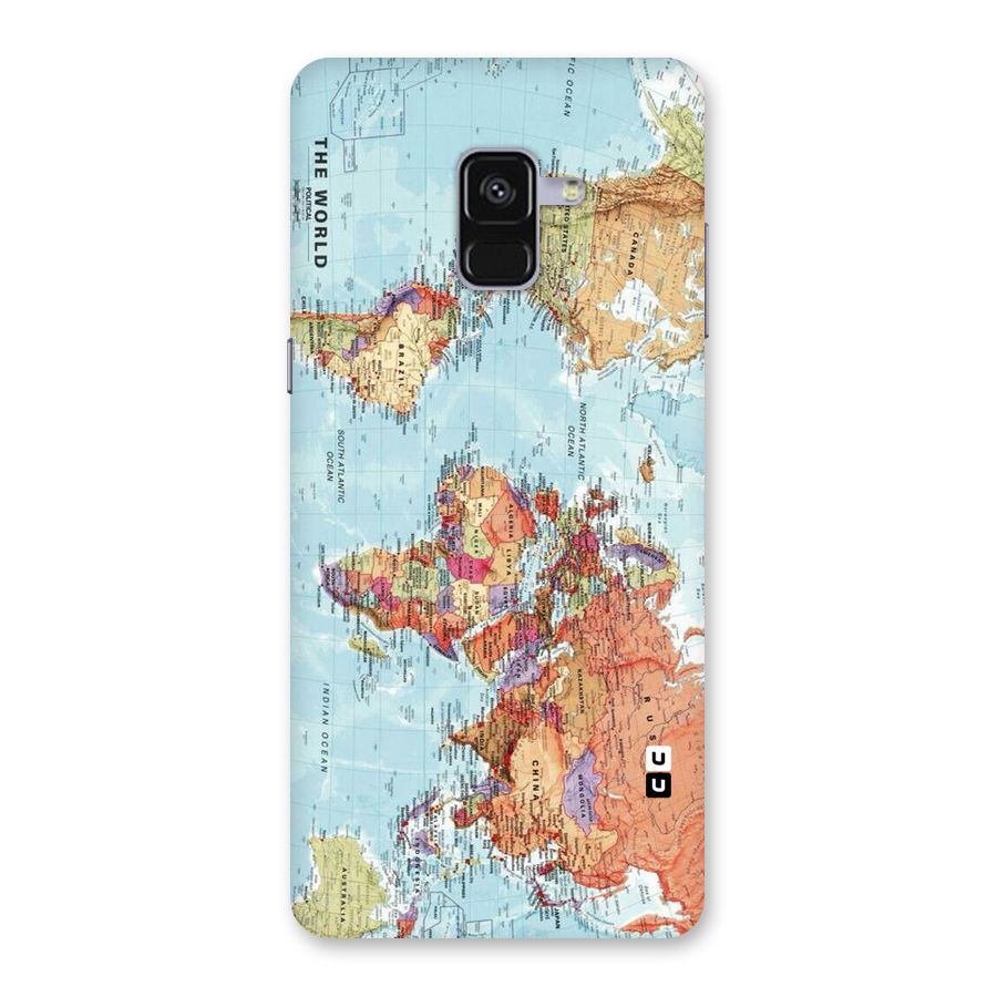 Lets Travel The World Back Case for Galaxy A8 Plus