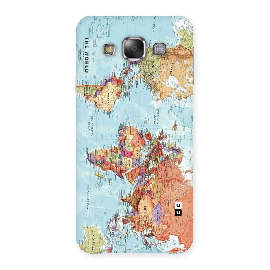 Lets Travel The World Back Case for Galaxy E7