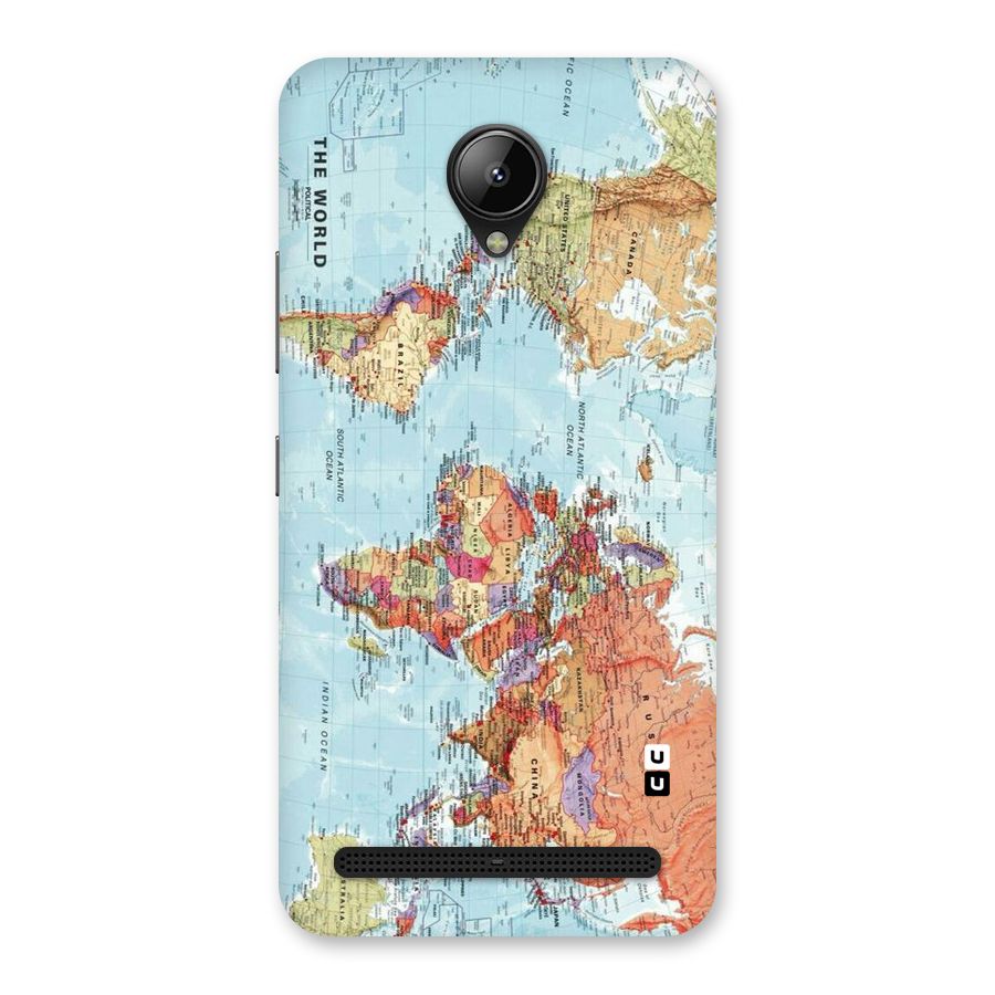 Lets Travel The World Back Case for Lenovo C2