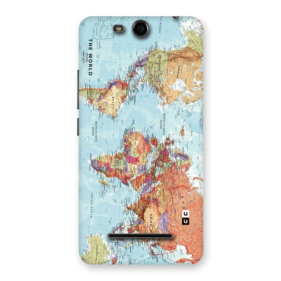 Lets Travel The World Back Case for Micromax Canvas Juice 3 Q392