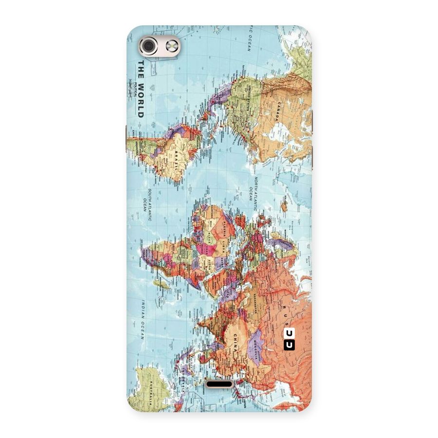 Lets Travel The World Back Case for Micromax Canvas Silver 5