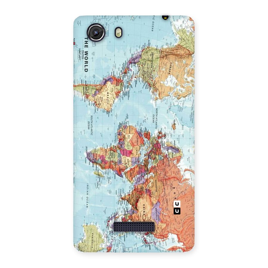 Lets Travel The World Back Case for Micromax Unite 3
