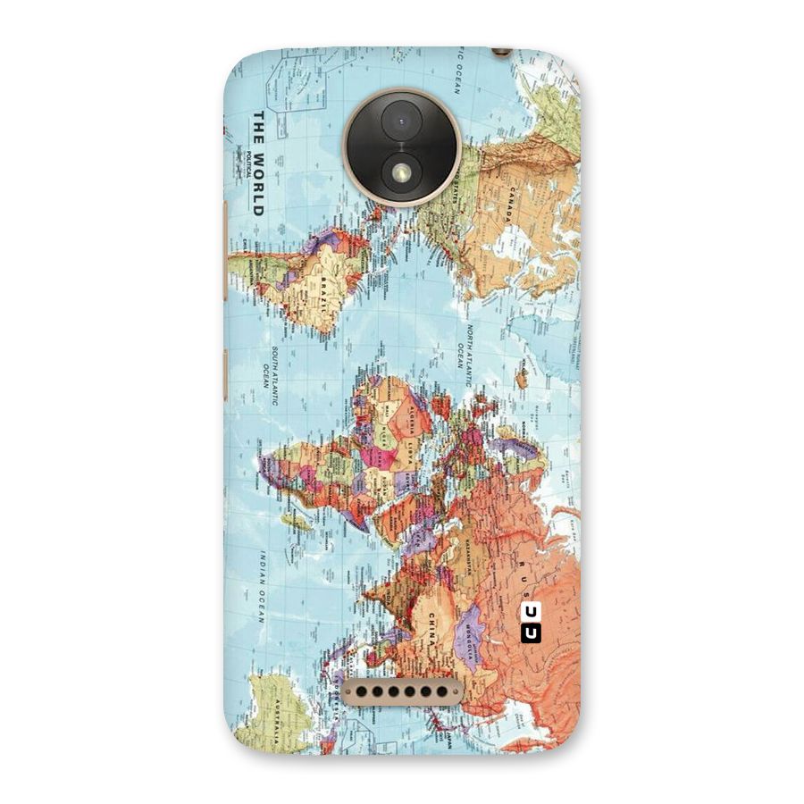 Lets Travel The World Back Case for Moto C Plus
