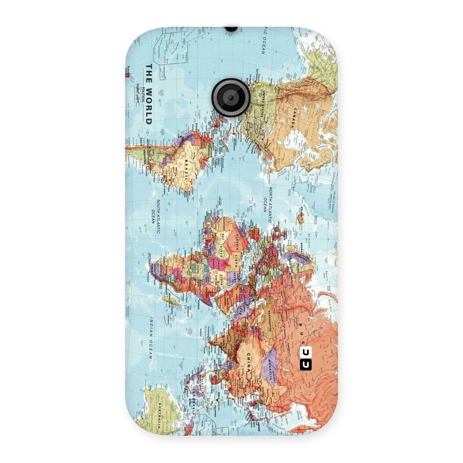 Lets Travel The World Back Case for Moto E