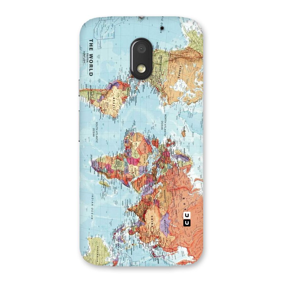 Lets Travel The World Back Case for Moto E3 Power