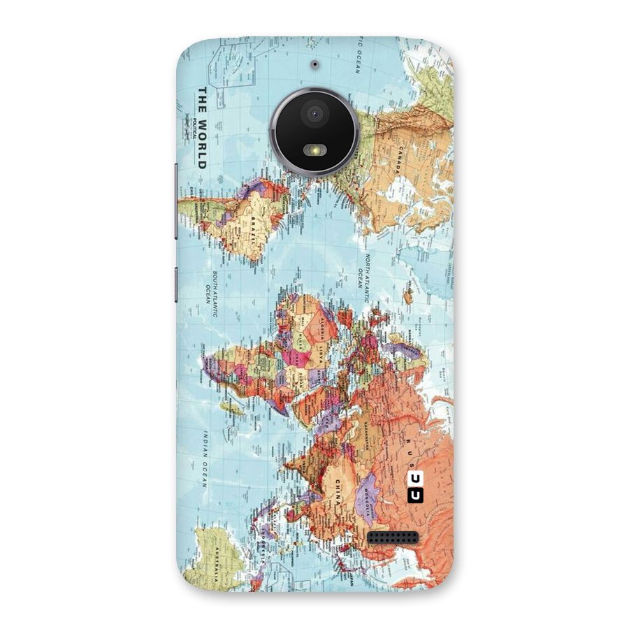 Lets Travel The World Back Case for Moto E4