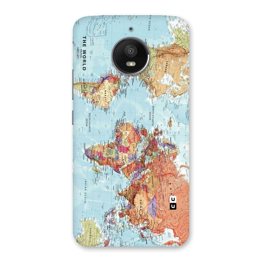Lets Travel The World Back Case for Moto E4 Plus