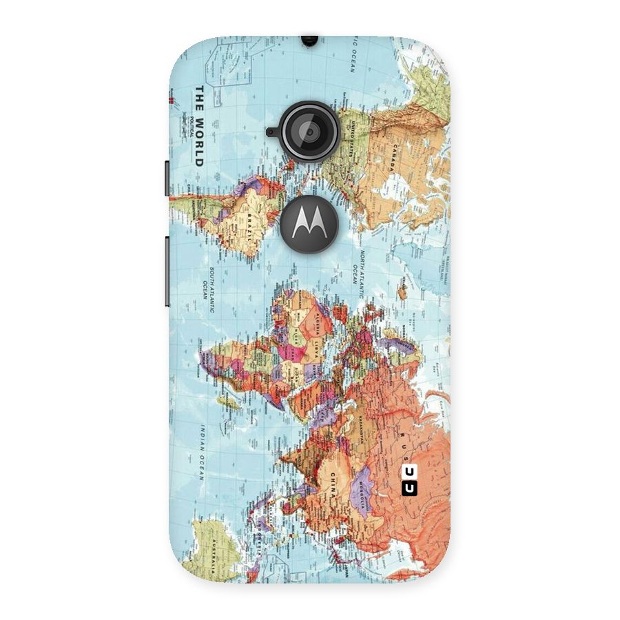 Lets Travel The World Back Case for Moto E 2nd Gen