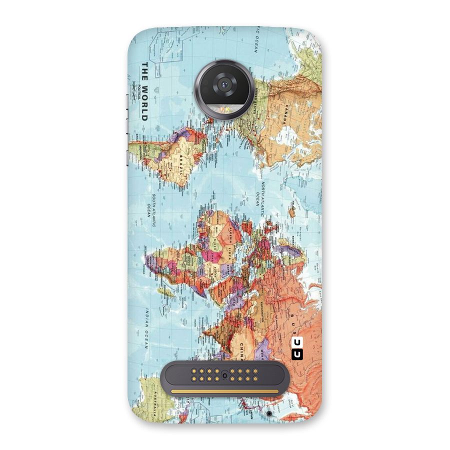 Lets Travel The World Back Case for Moto Z2 Play