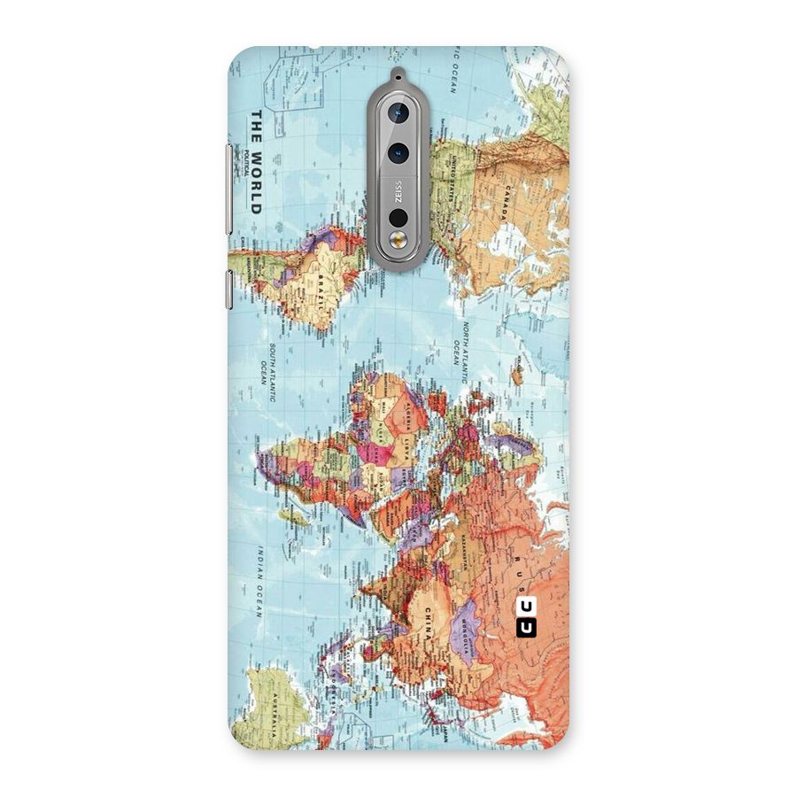 Lets Travel The World Back Case for Nokia 8