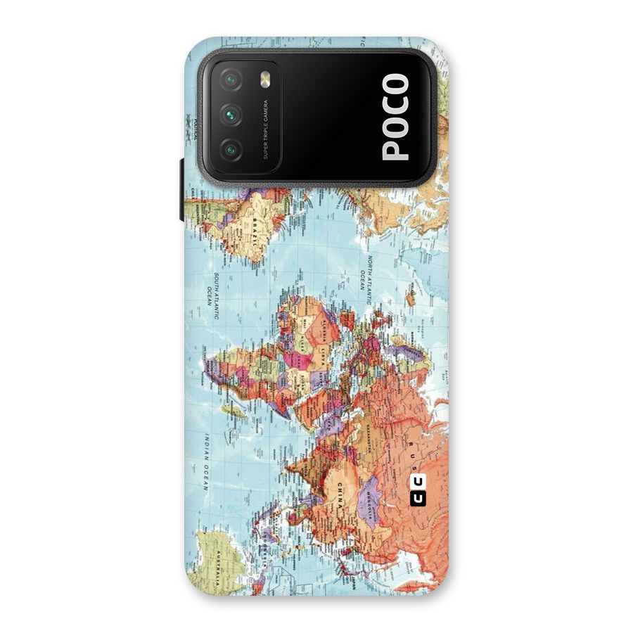 Lets Travel The World Back Case for Poco M3