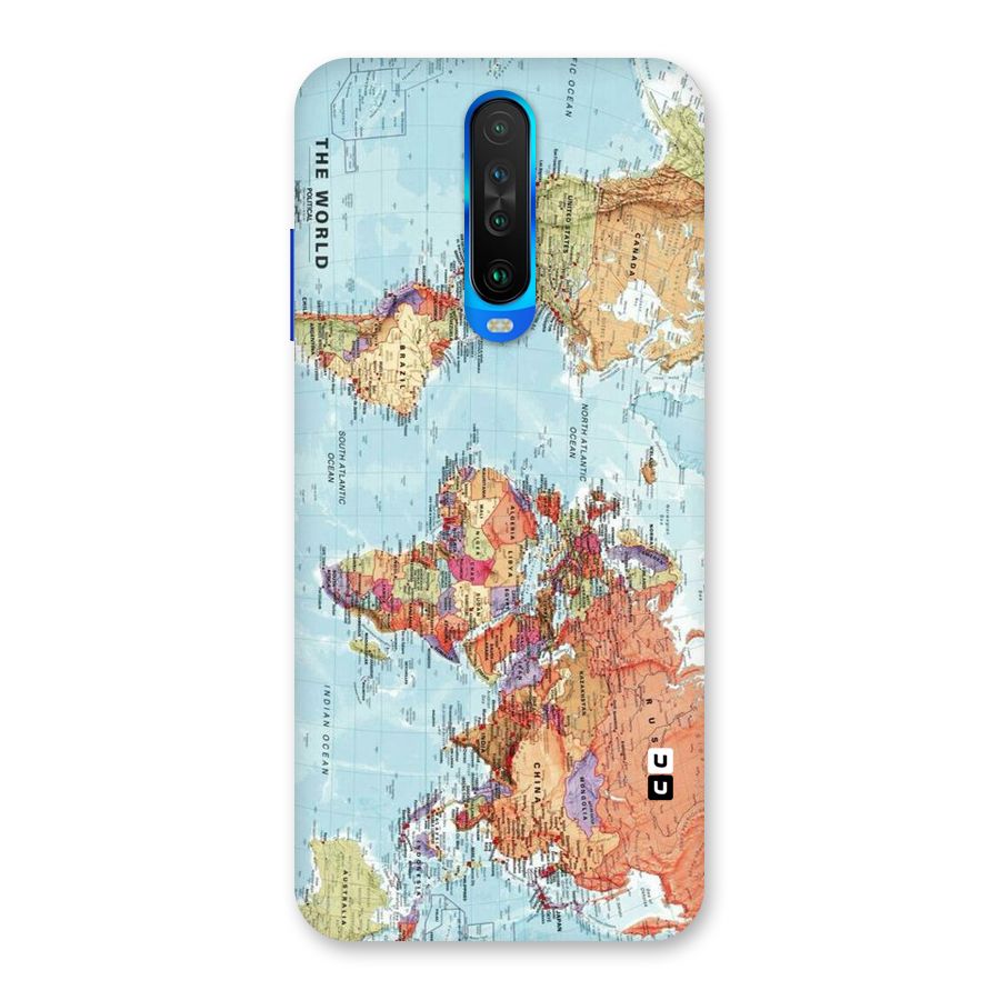 Lets Travel The World Back Case for Poco X2