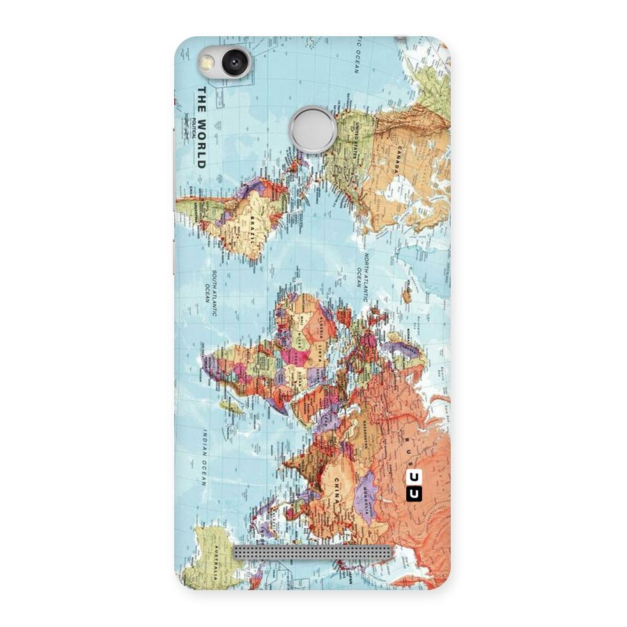 Lets Travel The World Back Case for Redmi 3S Prime