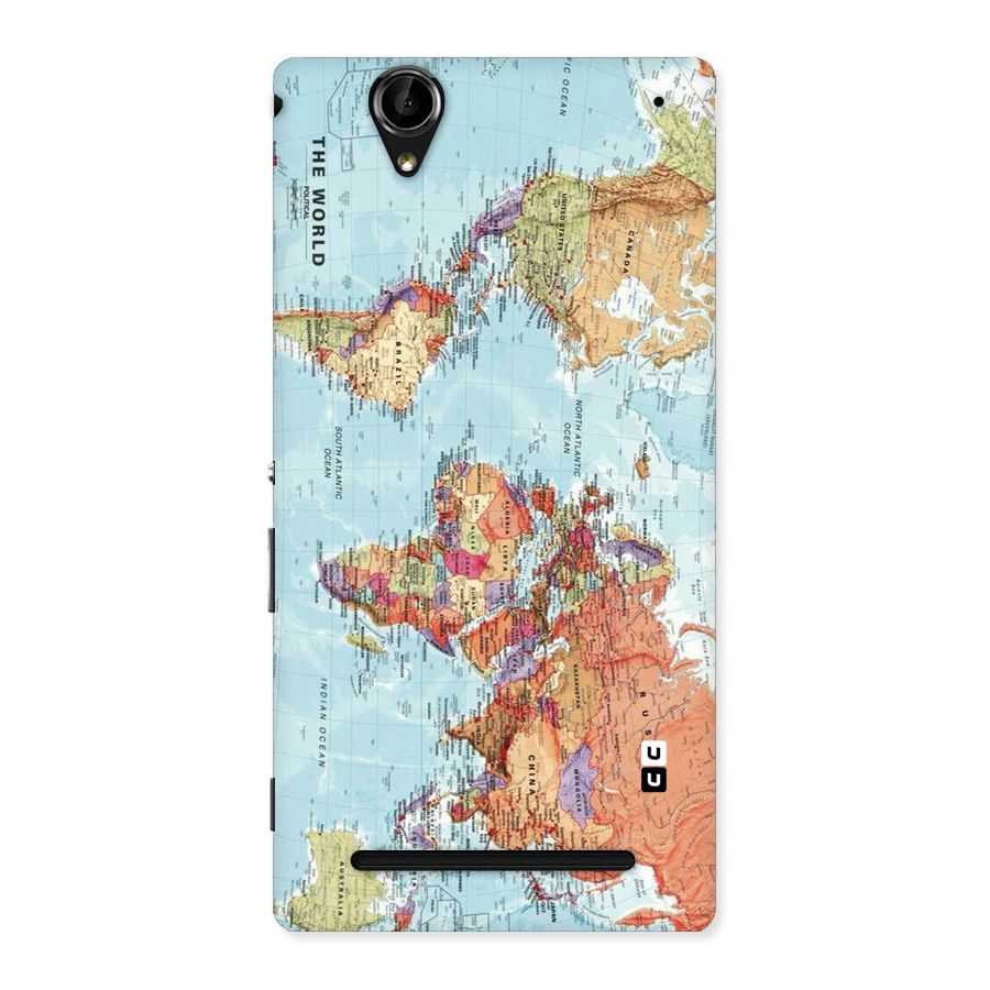 Lets Travel The World Back Case for Sony Xperia T2