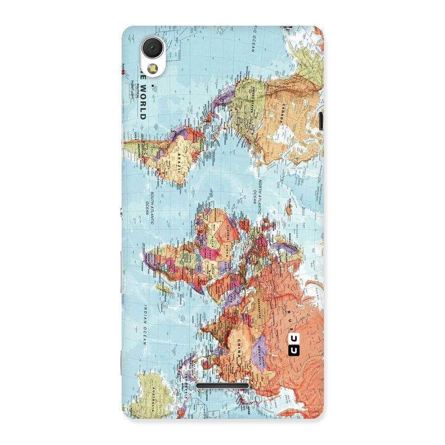 Lets Travel The World Back Case for Sony Xperia T3