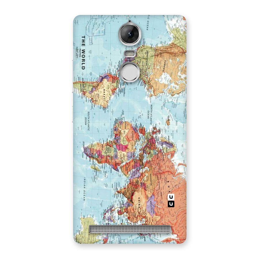 Lets Travel The World Back Case for Vibe K5 Note
