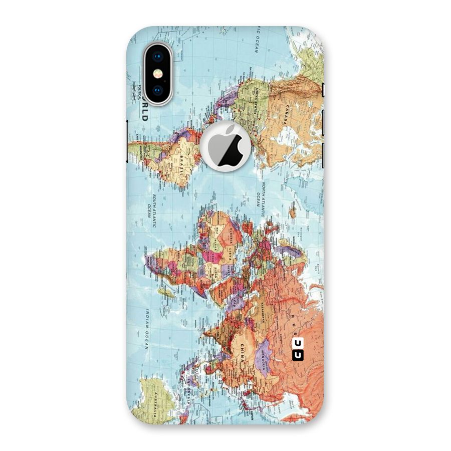 Lets Travel The World Back Case for iPhone X Logo Cut