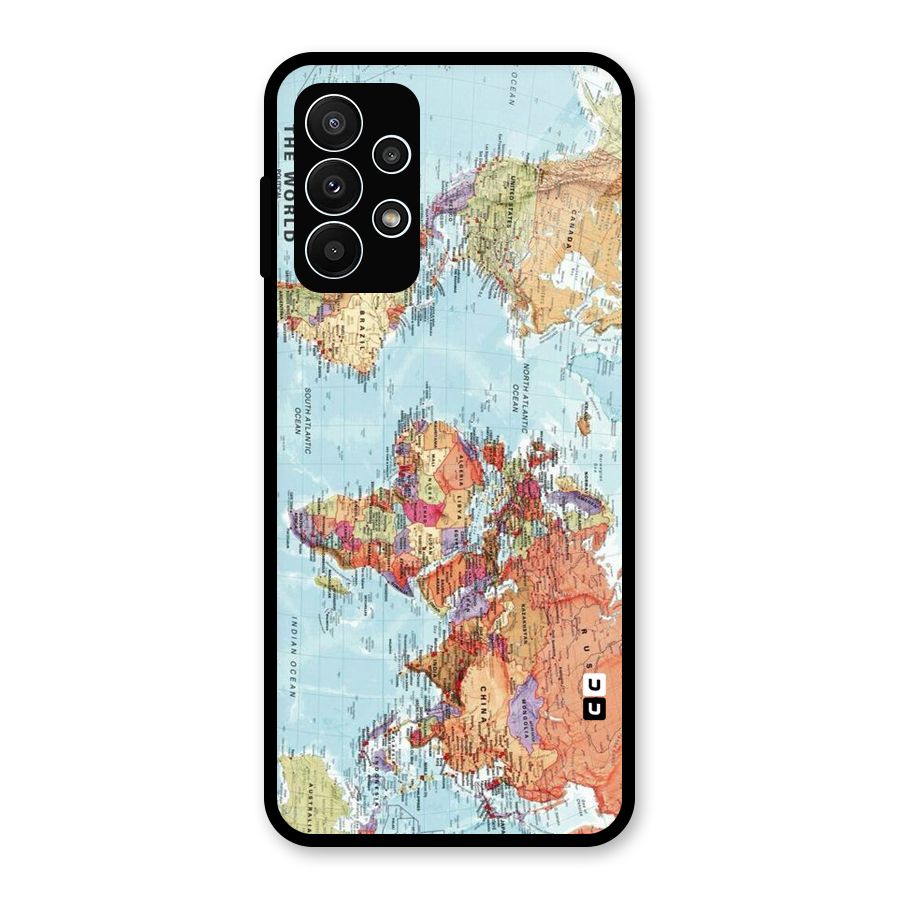 Lets Travel The World Glass Back Case for Galaxy A23