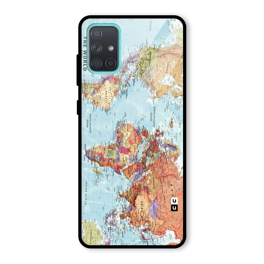 Lets Travel The World Glass Back Case for Galaxy A71