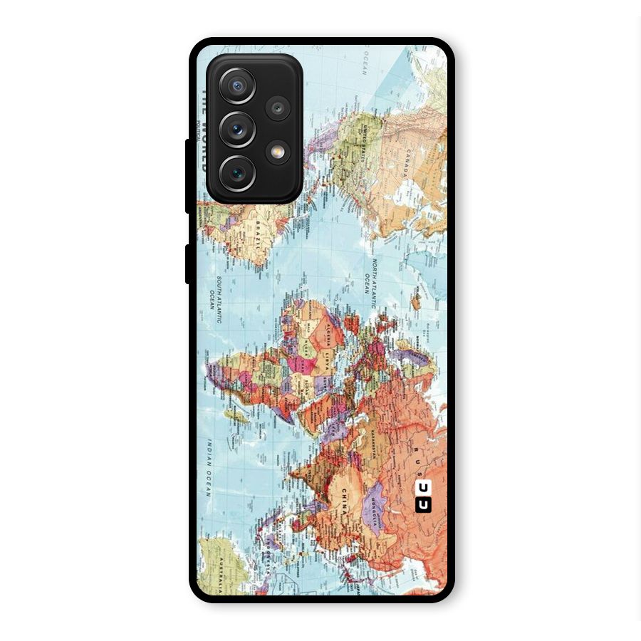 Lets Travel The World Glass Back Case for Galaxy A72
