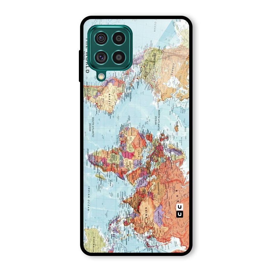 Lets Travel The World Glass Back Case for Galaxy F62