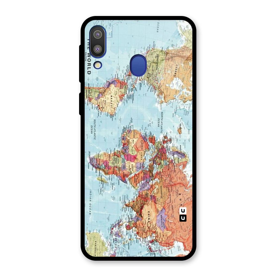 Lets Travel The World Glass Back Case for Galaxy M20