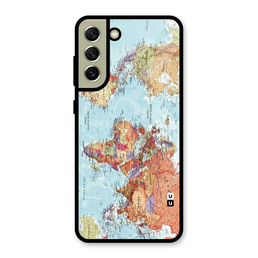 Lets Travel The World Glass Back Case for Galaxy S21 FE 5G