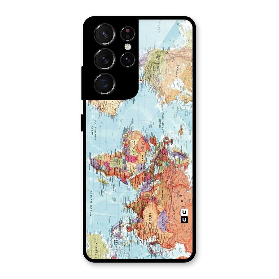 Lets Travel The World Glass Back Case for Galaxy S21 Ultra 5G