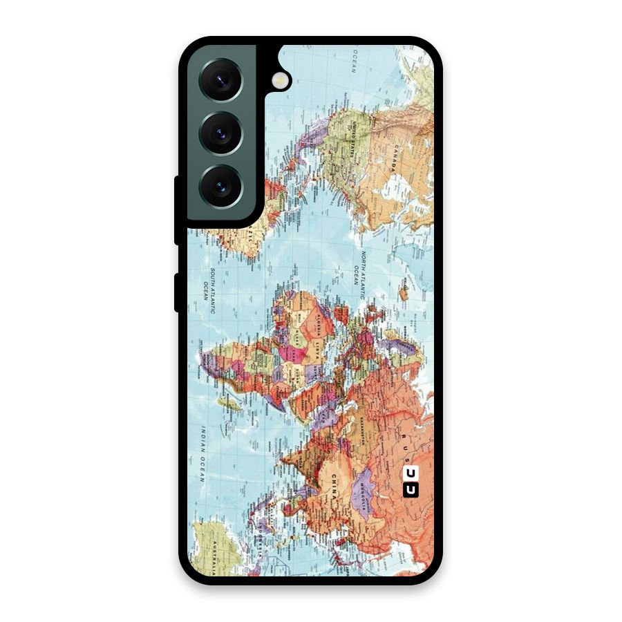 Lets Travel The World Glass Back Case for Galaxy S22 5G
