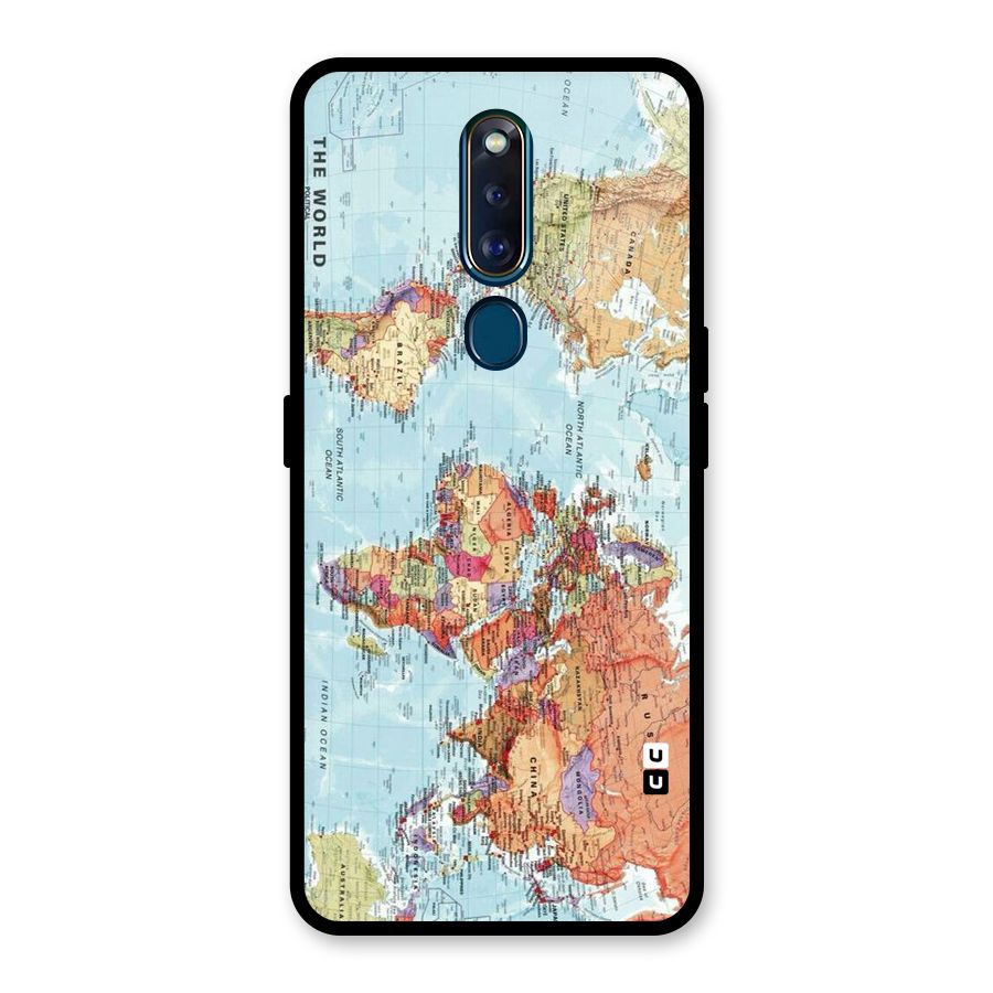 Lets Travel The World Glass Back Case for Oppo F11 Pro