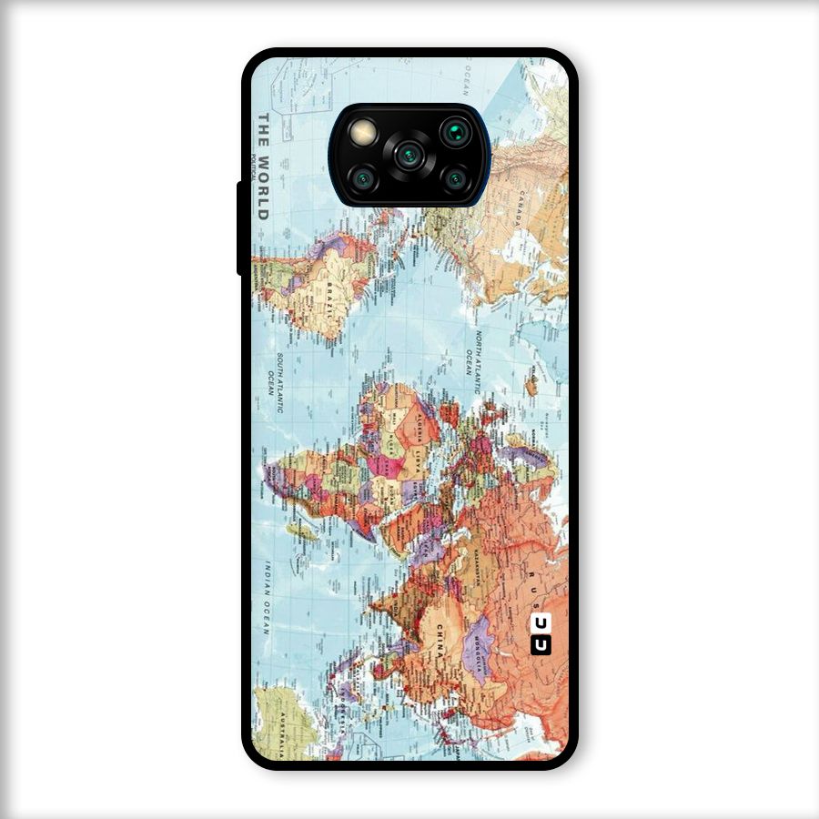 Lets Travel The World Glass Back Case for Poco X3