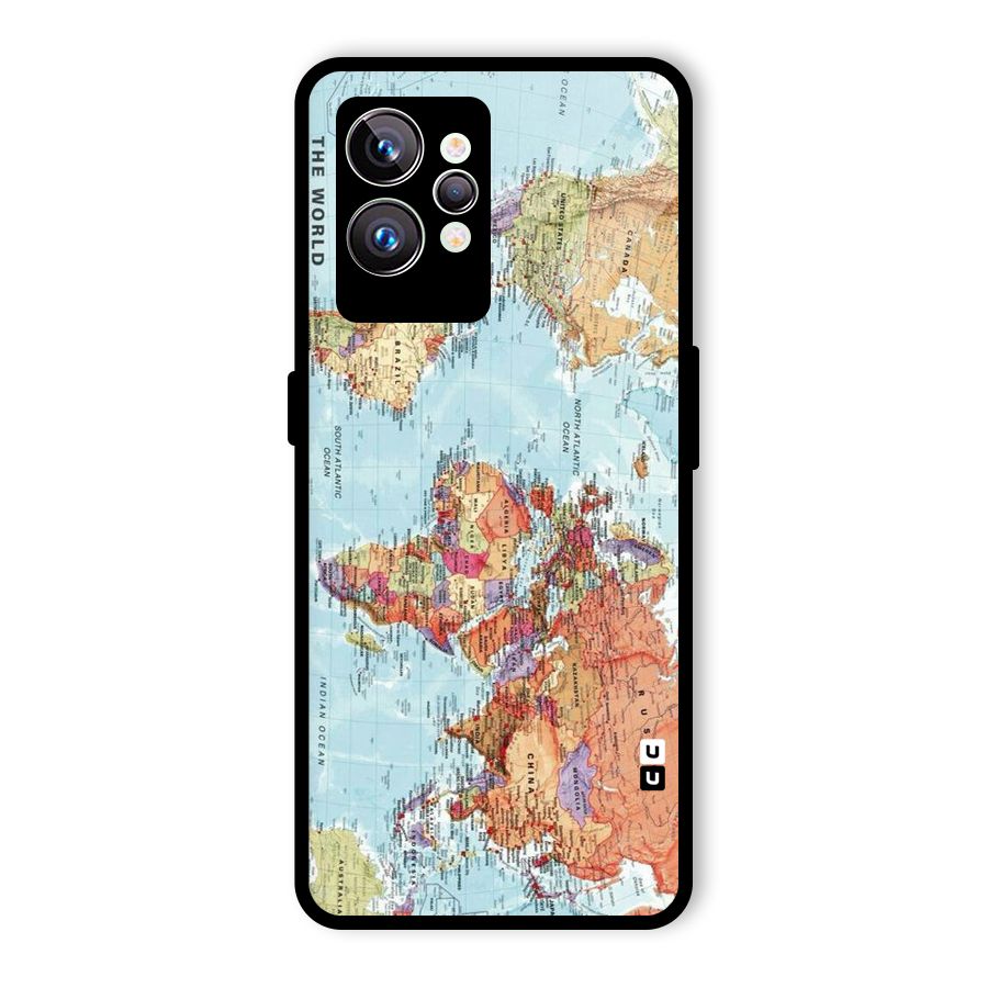 Lets Travel The World Glass Back Case for Realme GT2 Pro
