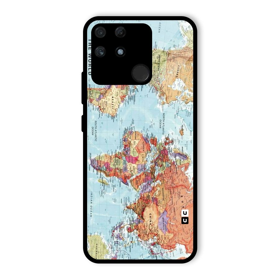 Lets Travel The World Glass Back Case for Realme Narzo 50A