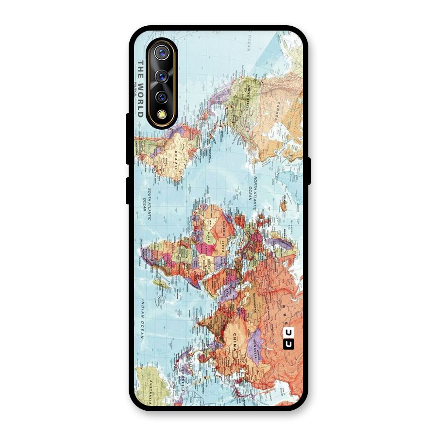 Lets Travel The World Glass Back Case for Vivo S1