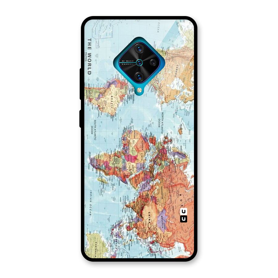 Lets Travel The World Glass Back Case for Vivo S1 Pro