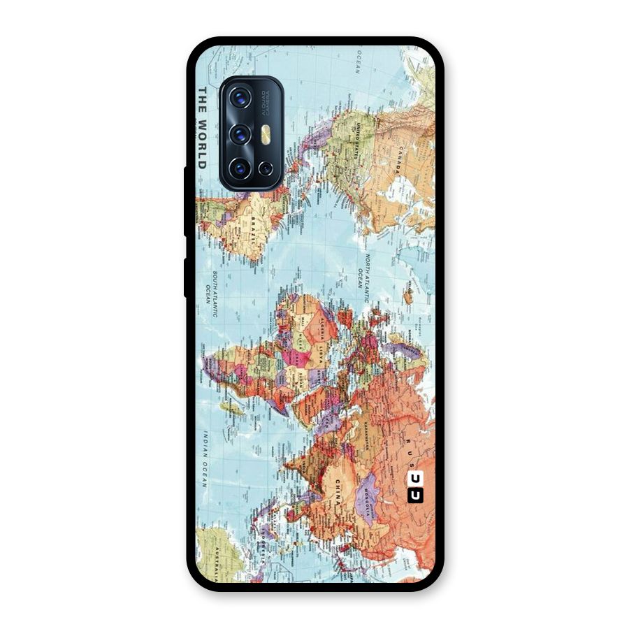 Lets Travel The World Glass Back Case for Vivo V17