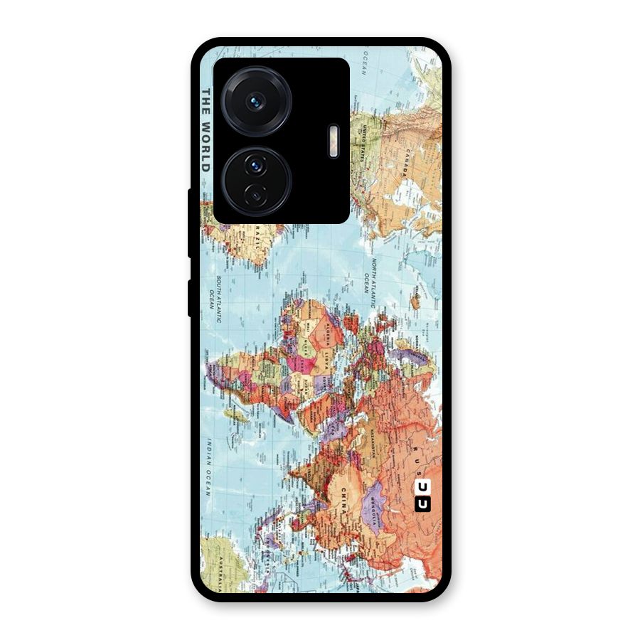 Lets Travel The World Glass Back Case for Vivo iQOO Z6 Pro