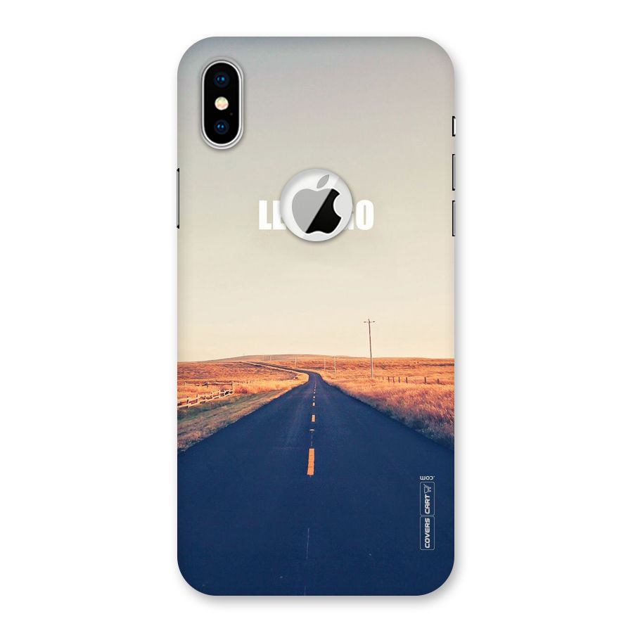 Lets Wander Back Case for iPhone X Logo Cut