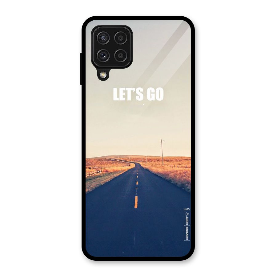 Lets Wander Glass Back Case for Galaxy A22 4G