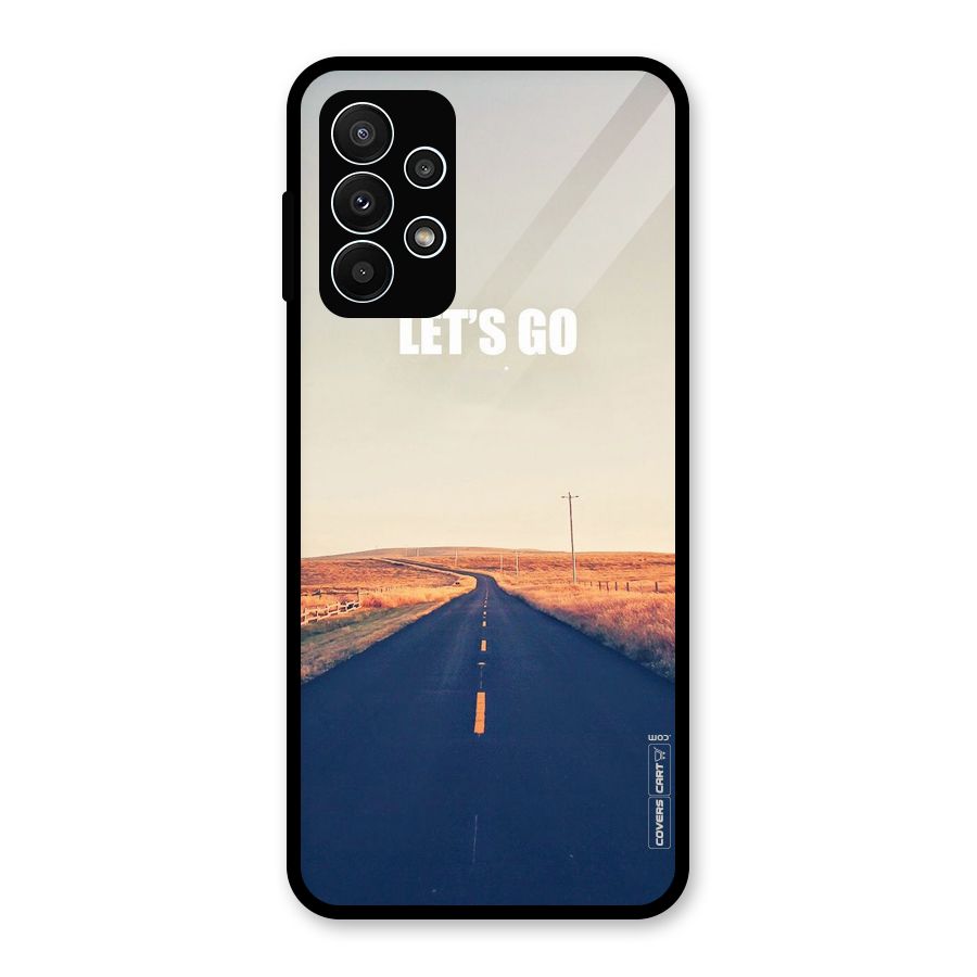 Lets Wander Glass Back Case for Galaxy A23