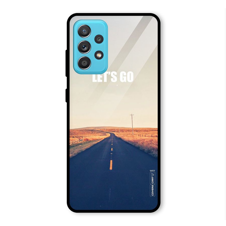 Lets Wander Glass Back Case for Galaxy A52