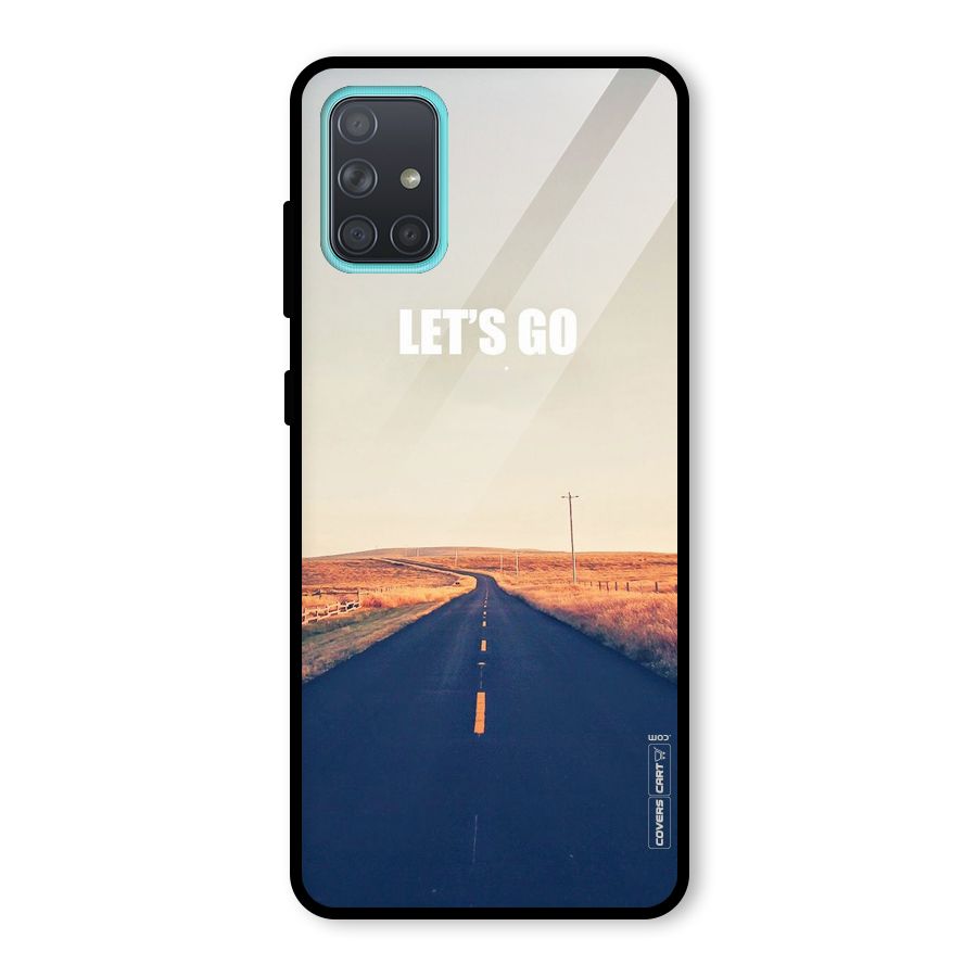 Lets Wander Glass Back Case for Galaxy A71
