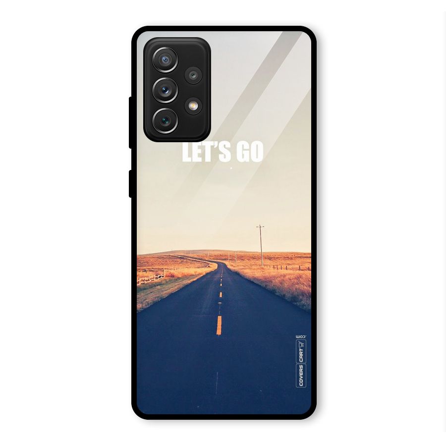Lets Wander Glass Back Case for Galaxy A72