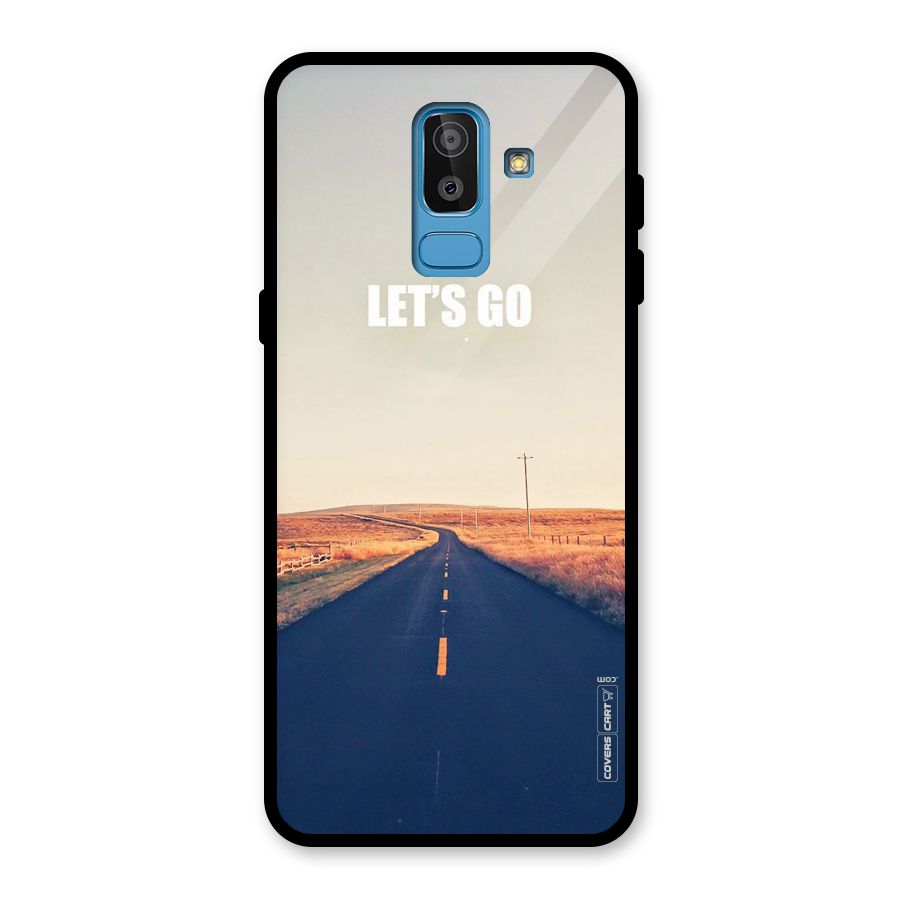 Lets Wander Glass Back Case for Galaxy J8