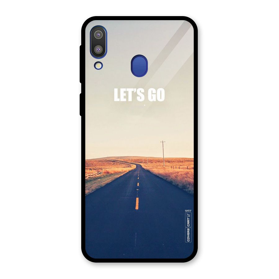 Lets Wander Glass Back Case for Galaxy M20