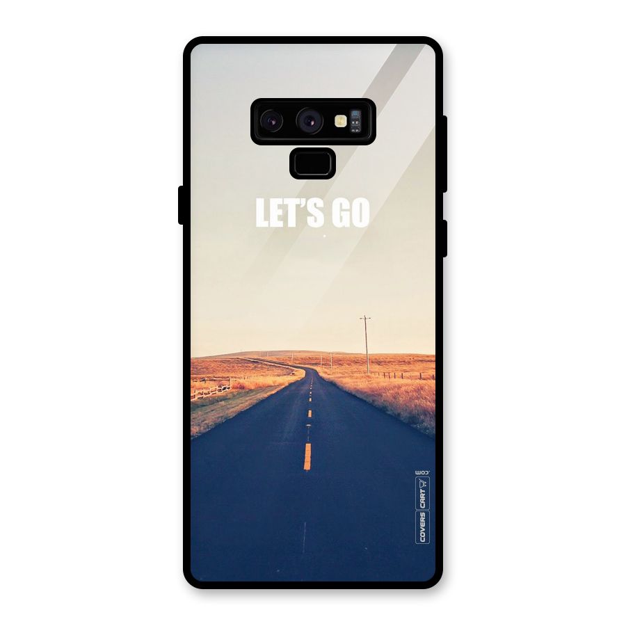 Lets Wander Glass Back Case for Galaxy Note 9