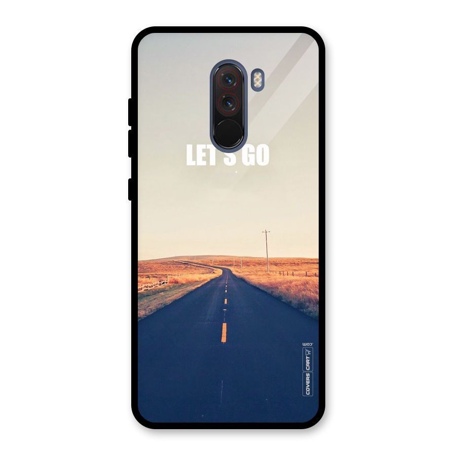 Lets Wander Glass Back Case for Poco F1