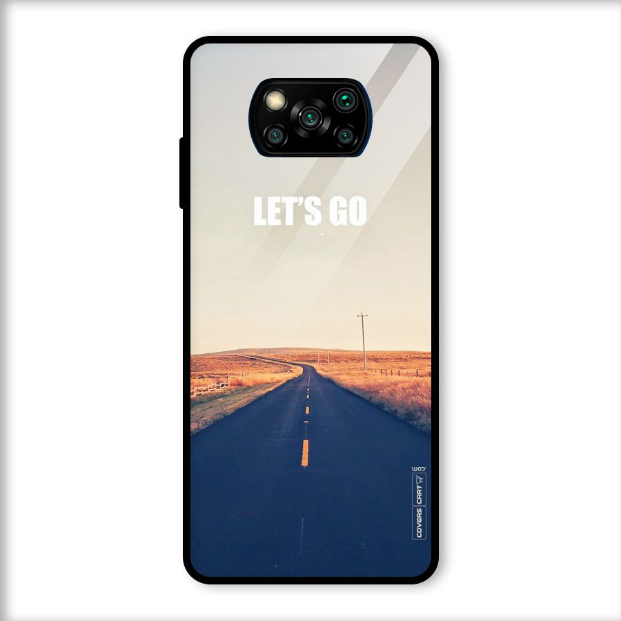 Lets Wander Glass Back Case for Poco X3