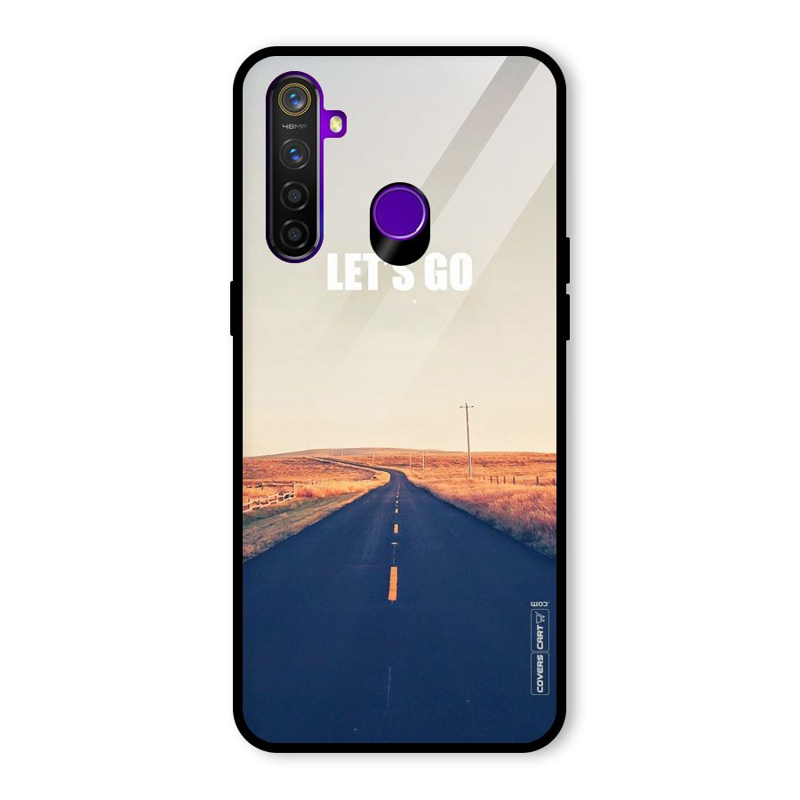 Lets Wander Glass Back Case for Realme 5 Pro